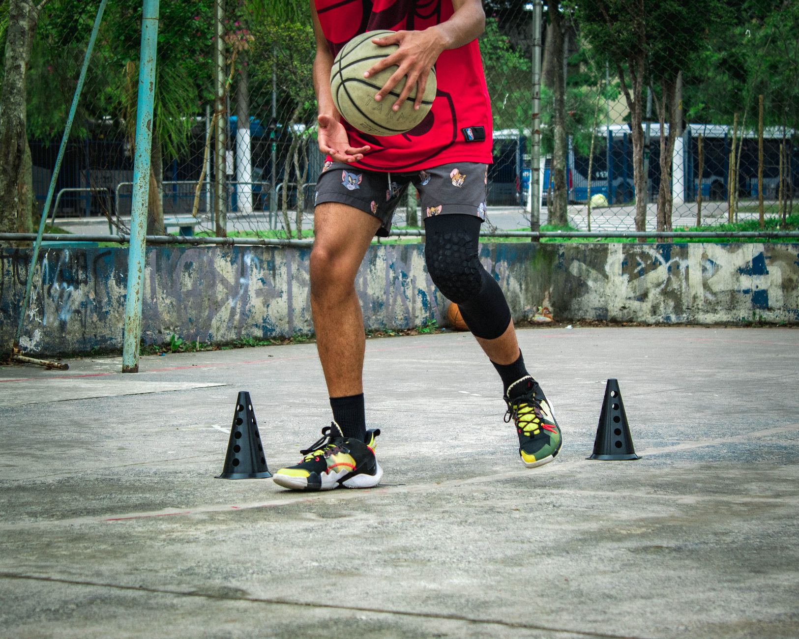 Basketball Training Mat for Balance, Coordination, and Control Drills