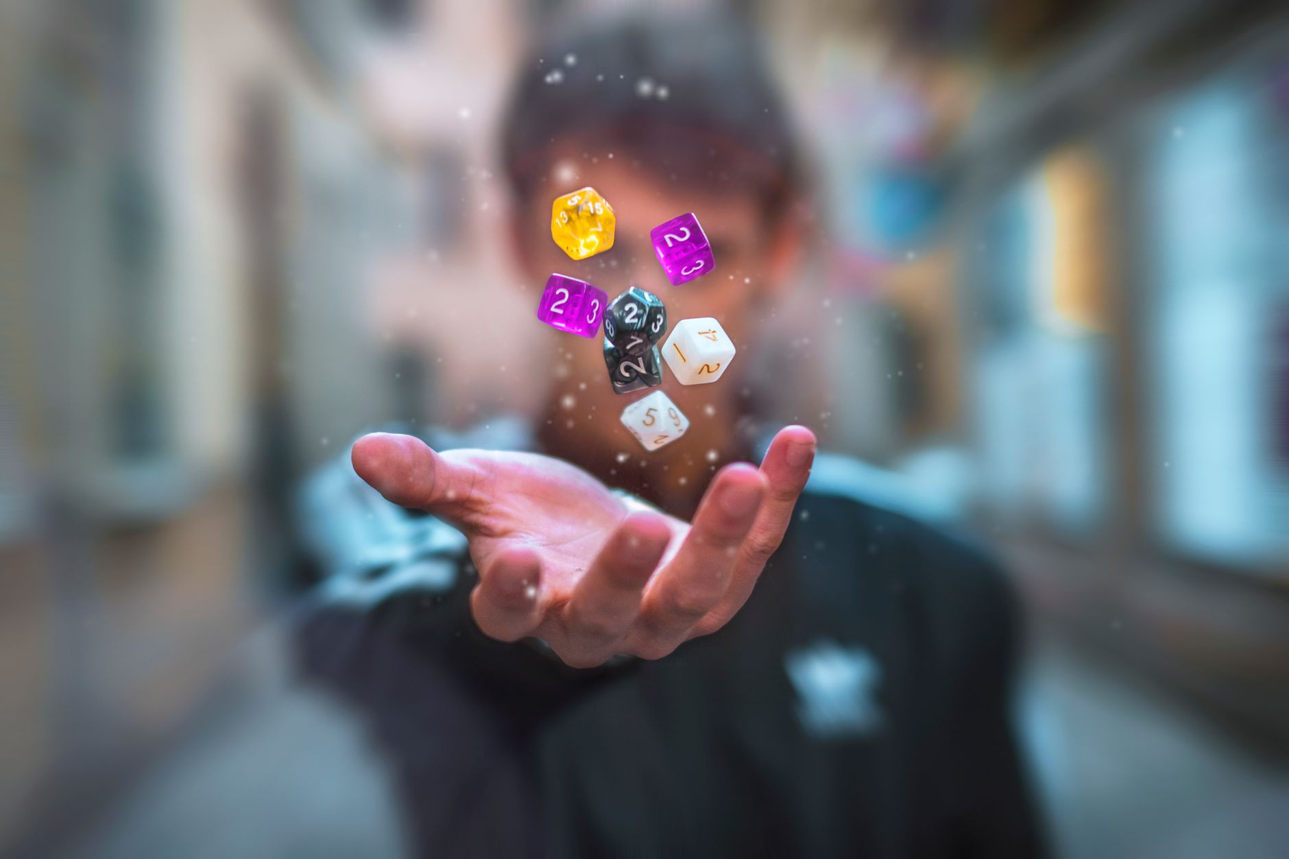 Liquid core dice that shimmer with every spin and strike